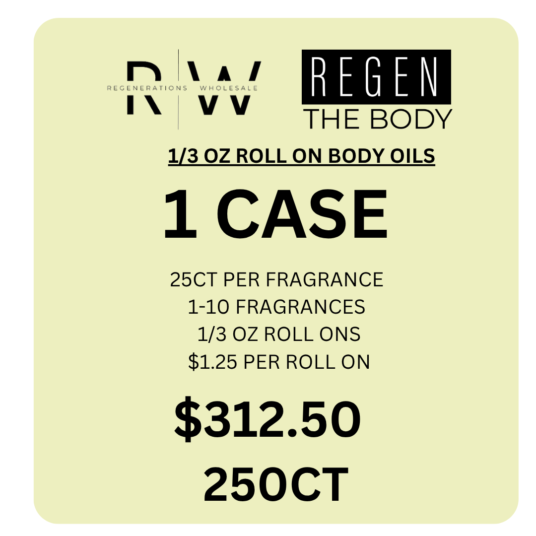 1/3oz Roll On Body Oil $312.50 250 CT PKG **STAFF ONLY **- (#3 of 10 Fragrances) 25ct of each -Wholesale