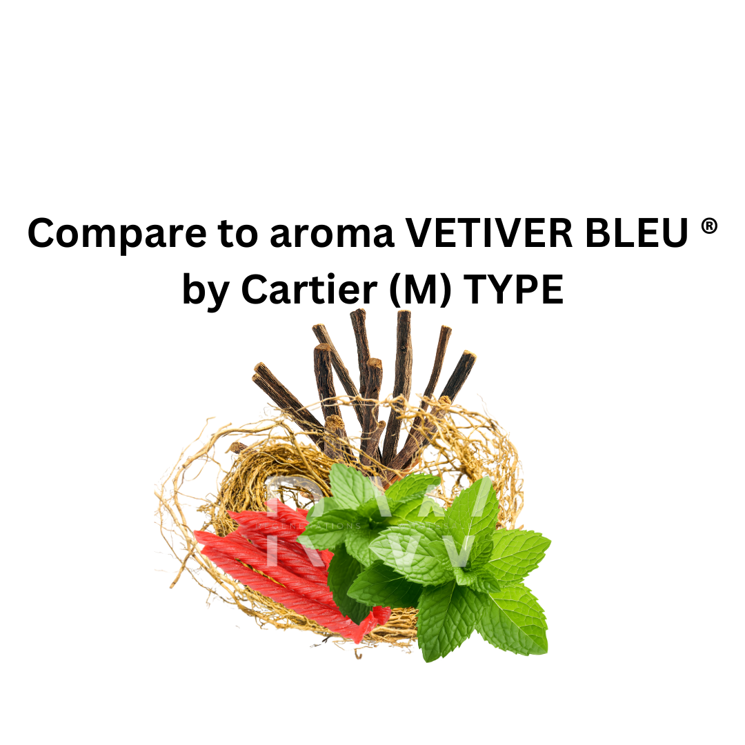 Compare to aroma Vetiver Bleu (M) by Cartier ® ~ Body Oil Type (Wholesale)