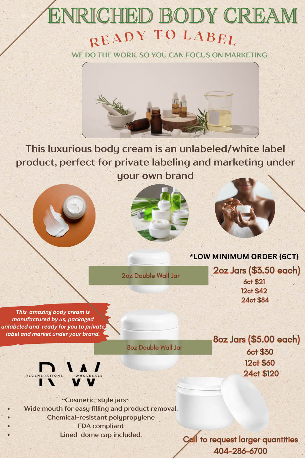 Enriched Whipped Body Butter 24ct Pkg 8OZ (Wholesale) -4 Fragrances (6ct Fragrance #4)
