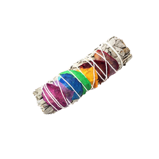 4" 7 Chakra Smudge Sage Sticks (Wholesale)