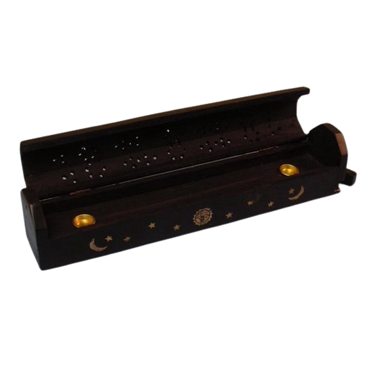 Wooden Coffin Box with Storage Black (C.B.22)