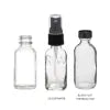 1 OZ Glass Flint Clear Boston Round Bottles